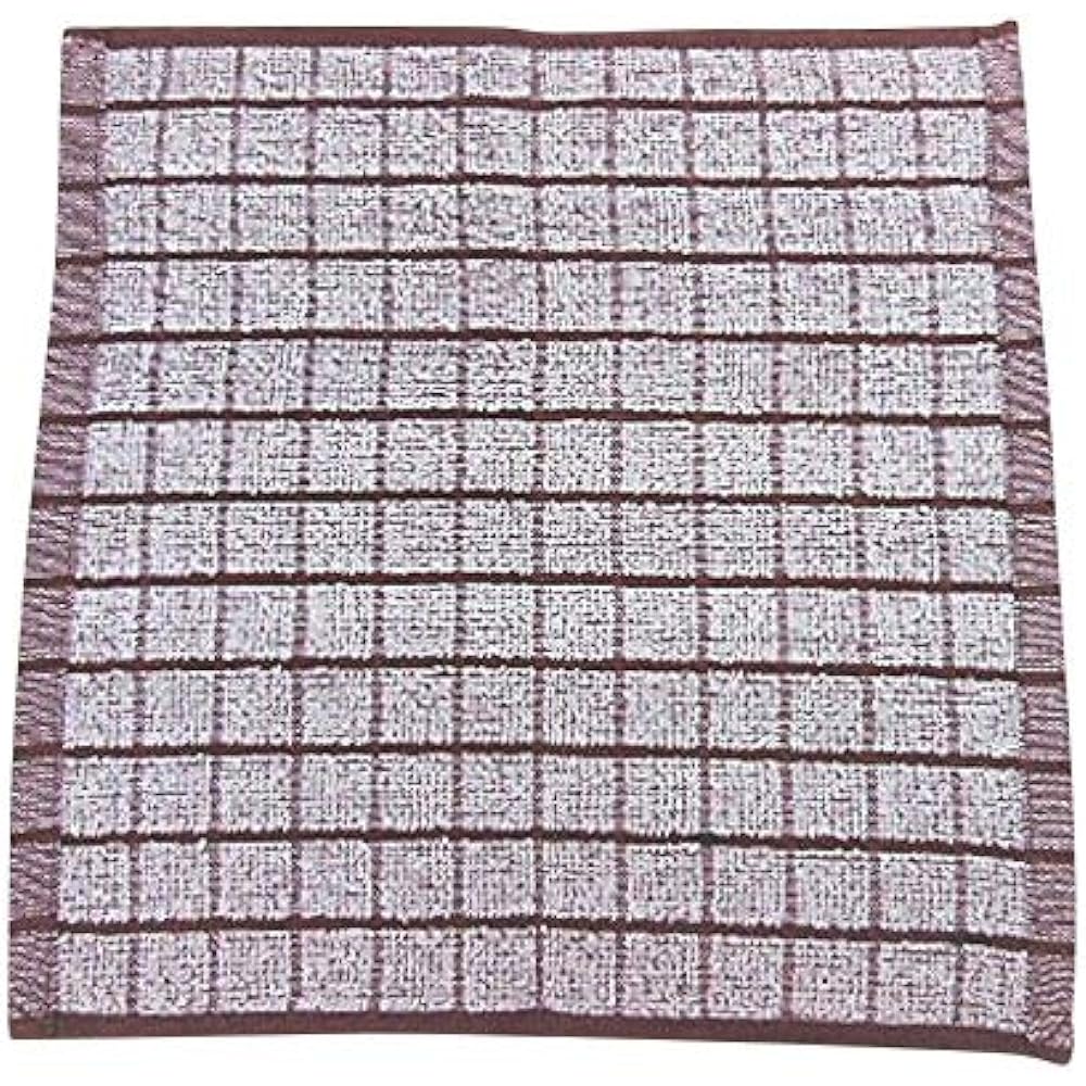 Oshibori (Hand Towel) Commercial Use Wet Towel Brown Small Grid 70 Momme Set of 120