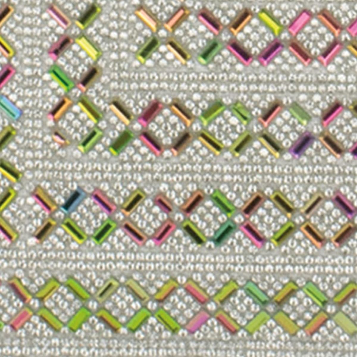 Madison Avenue Rhinestone Style Table Runner, Heat Resistant Table Runner for Dining Room, Non Slip Event Decor Tablescape, Rustic Sparkling Sparkle Home Centerpiece Decor, Rainbow, 72 Inch