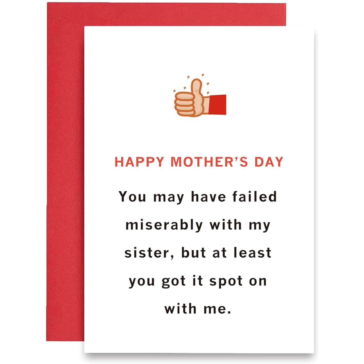 Serviky Funny Spot on Me Mother's Day Card, Happy Mother's Day Card from Second Child, Special Card for Mom