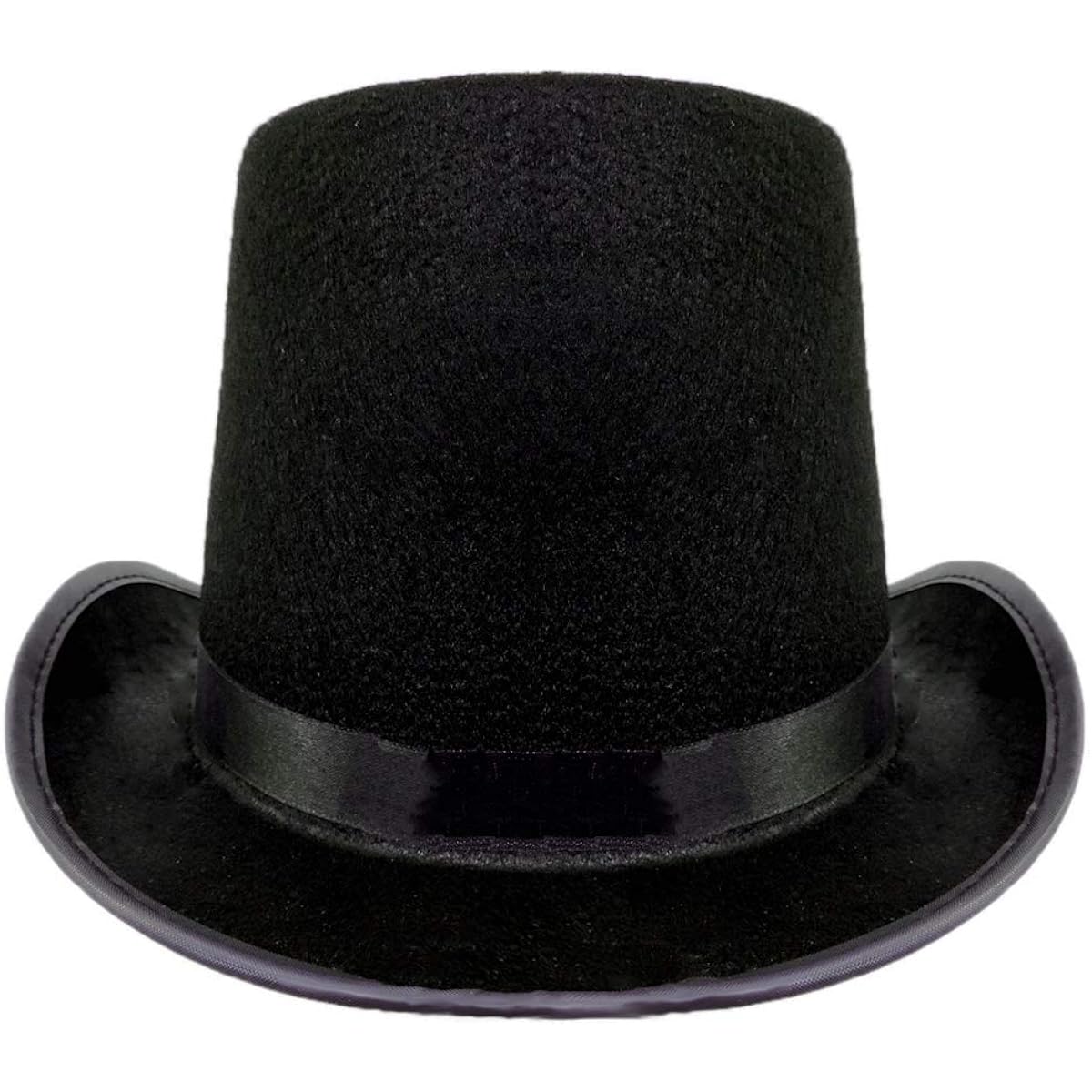 Black Permafelt Formal Wear Top Hat with Ribbon Accent