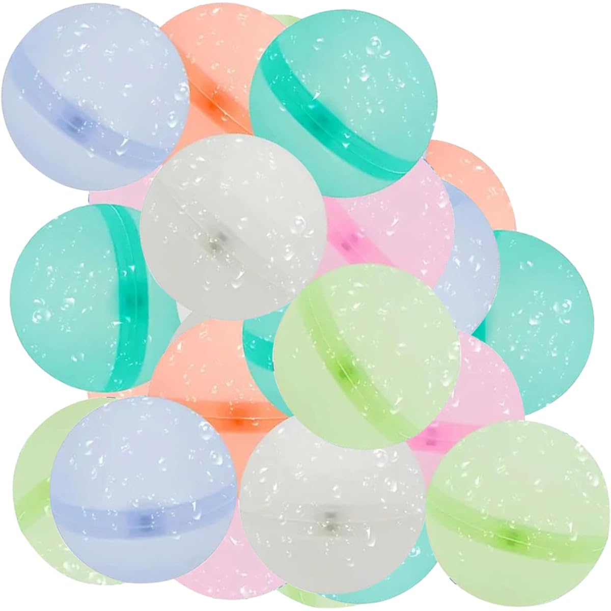 Silicone Reusable Magnetic Water Balloons, Self-Sealing, Quick-Filling Water Balloon Toys for Kids Teens Boys Girls Water Splash Balls Pool Toys Outdoor Toys for Family (24 Pack)
