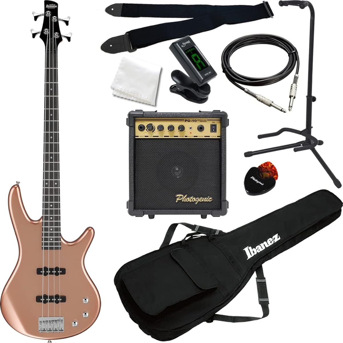 GIO Ibanez GSR180/BS Electric Bass Beginner's Set [Included Amplifier: PhotoGenic 10W PG10]