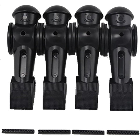 4 Black Tornado Foosball Men Counter Balanced Pin