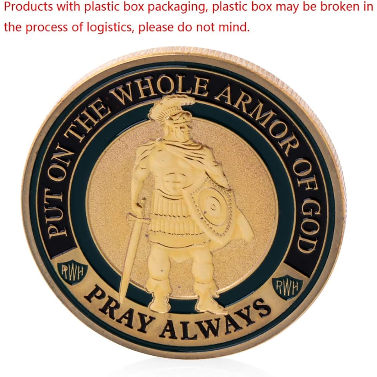 patpaw Challenge Coin Plated Put On The Whole Armor of God Challenge Coin Token
