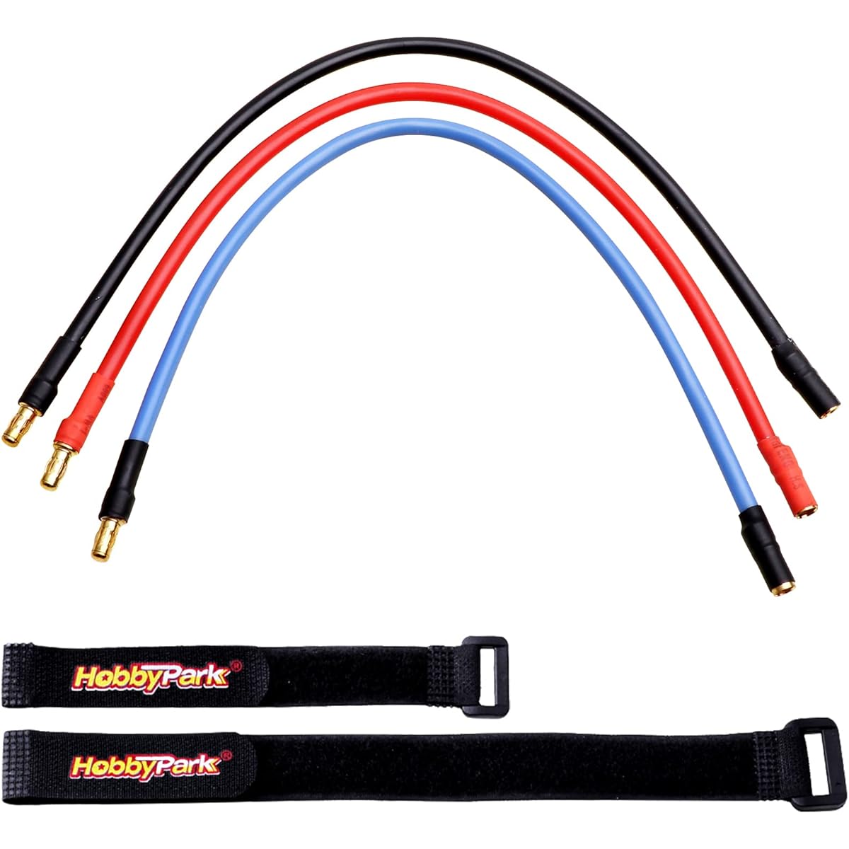 Hobbypark 3.5mm Bullet Connector Banana Plug Extension Lead Male Female for Brushless Motor ESC (3 Pack)