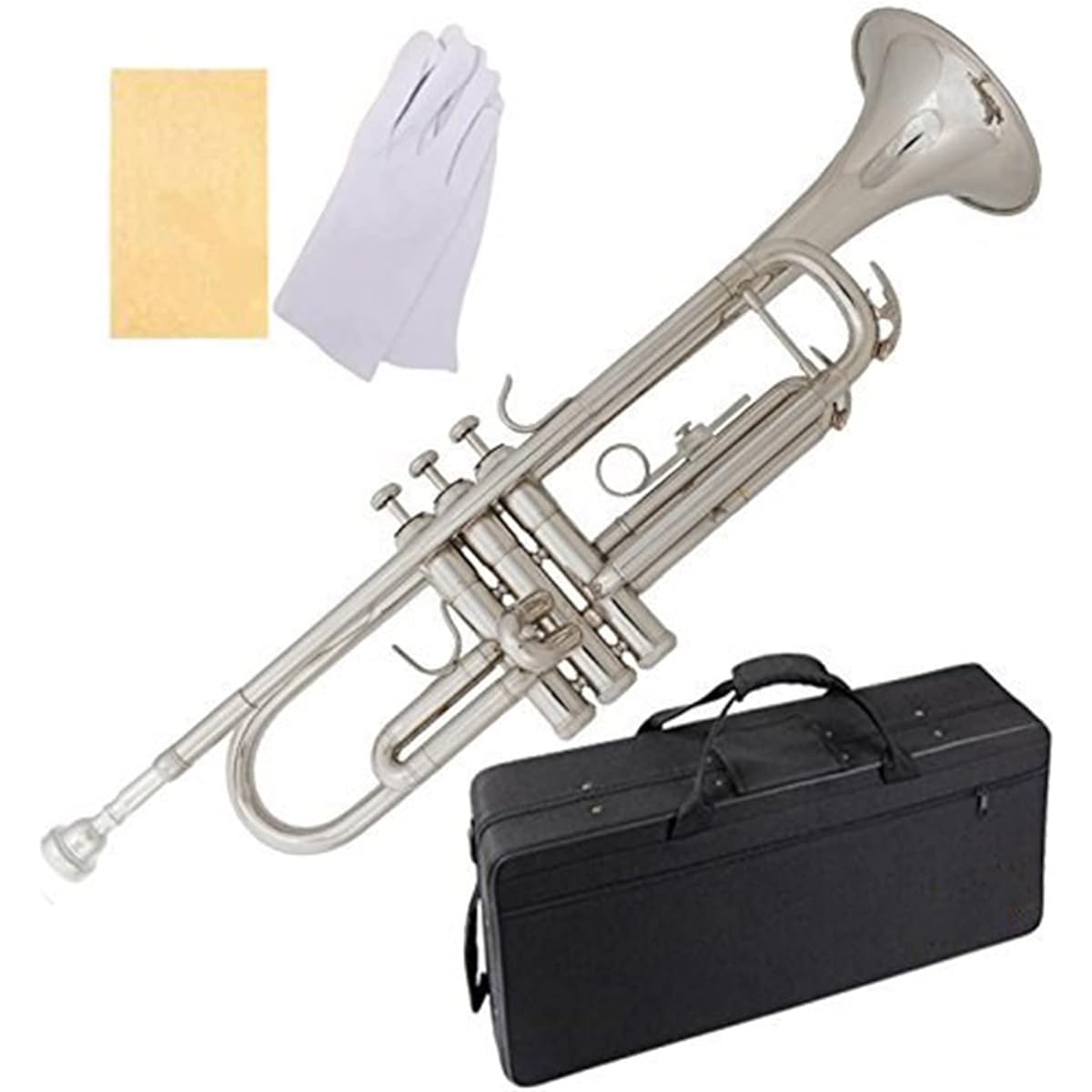 Test and play nickel plated B franck trumpet instrument universal trumpet instrument for beginners