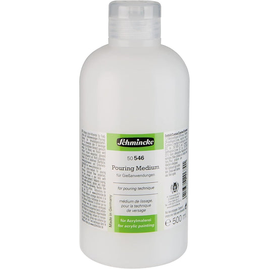 Schmincke - Pauling Medium, 500 ml, 50 546 028, Medium for Acrylic Painting, Liquid Acrylic Medium for Pour Techniques, Flow Techniques, Pour Applications.