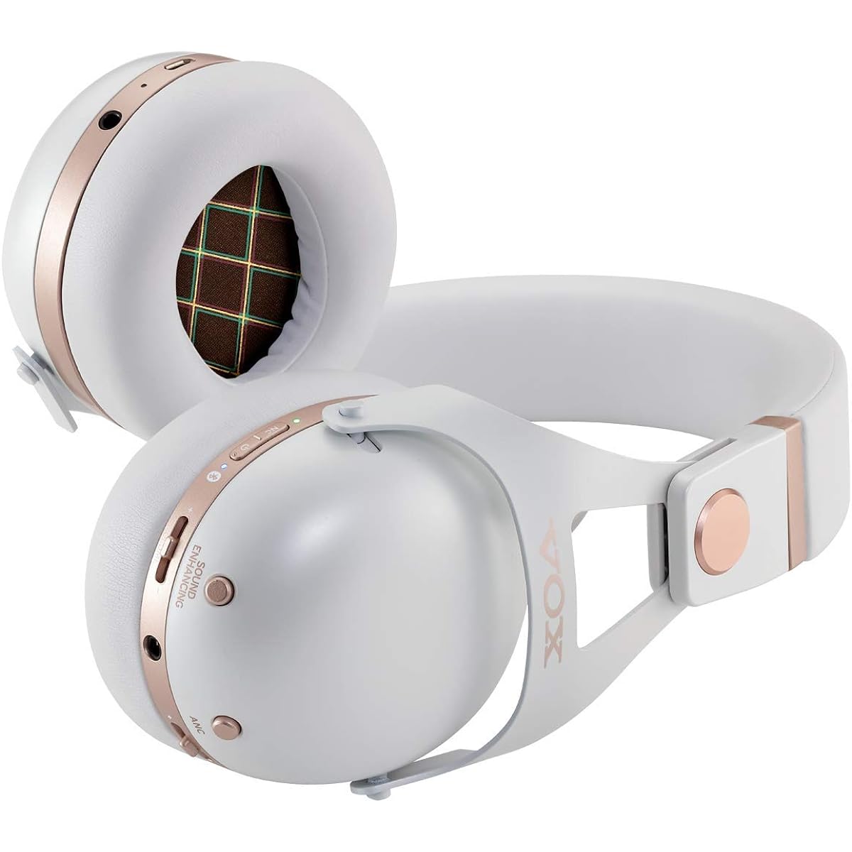 VOX Noise Canceling Monitor Headphones VH-Q1 BK Black/Gold Wireless Bluetooth Google Assistant Siri 36 Hours Continuous Use