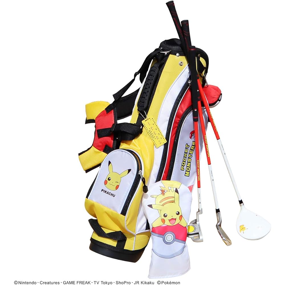 [For Juniors] Pokemon Golf Junior Golf Set of 3 (DR, I7, PT) 3-6 years old Pokemon caddy bag included
