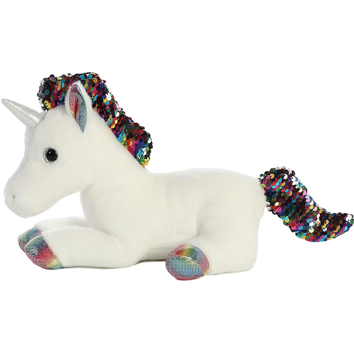 Aurora Christmas Items 11" Sparkly Rainbow Unicorn