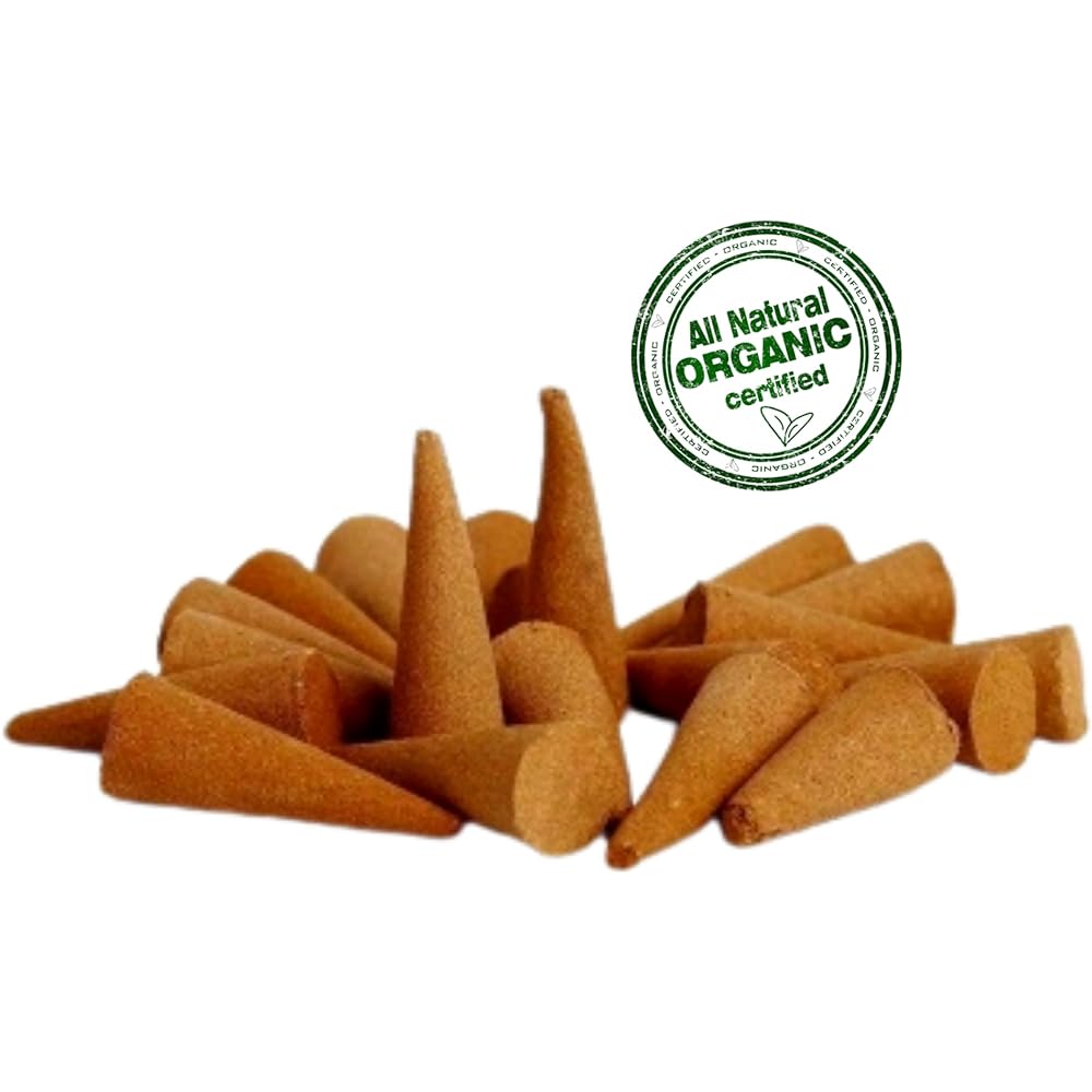 Raslok 100% Natural and Pure Incense Cones | Homemade | Home Dipped Best Scent Cones (Pack of 60) 60 Cones Lavender
