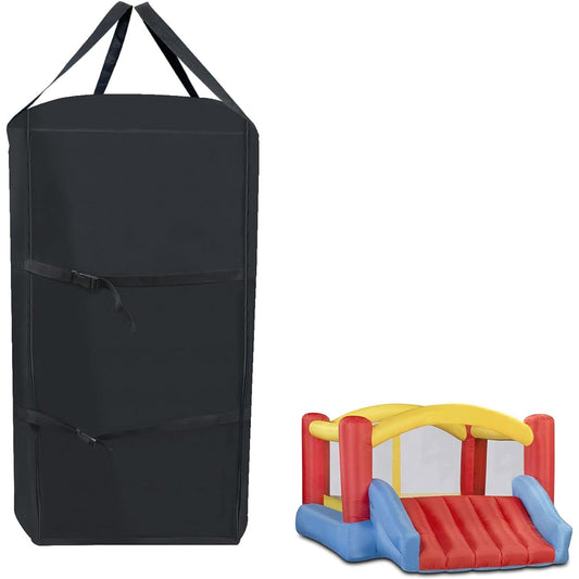 Andacar Inflatable Bounce House Storage Bag, Portable Bouncy House Storage Bag, Kids Bouncy Castle Bag Outdoor Jump House Bag Black - 27.5"D x 40"H