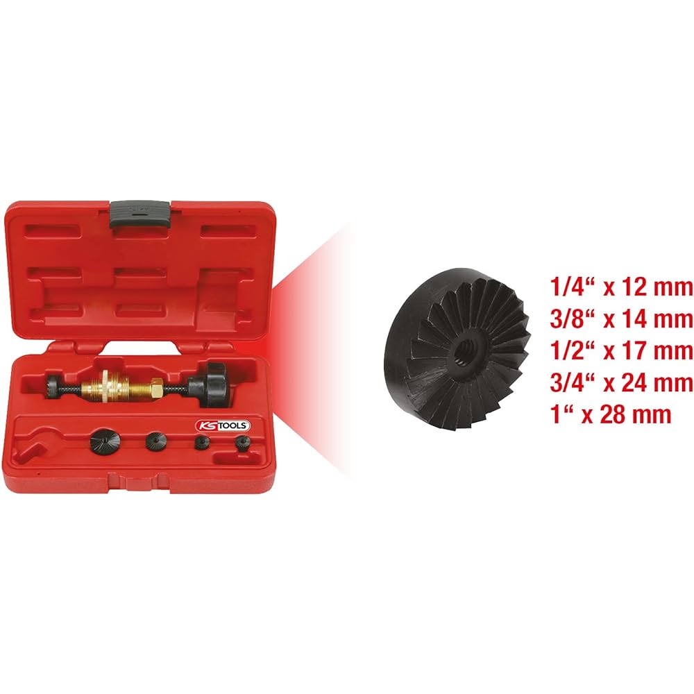 KS TOOLS Tap seating milling set 1/4"-1" 6 pcs 136.1105