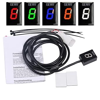 Speed Display Meter Kawasaki ZX-6R ZX6R ZX-6RR ZX6RR ZX10R ZX-10R Z750 Z1000 Z 750 Z 1000 1-6 Speed Motorcycle Gear Indicator Gear Display Meter