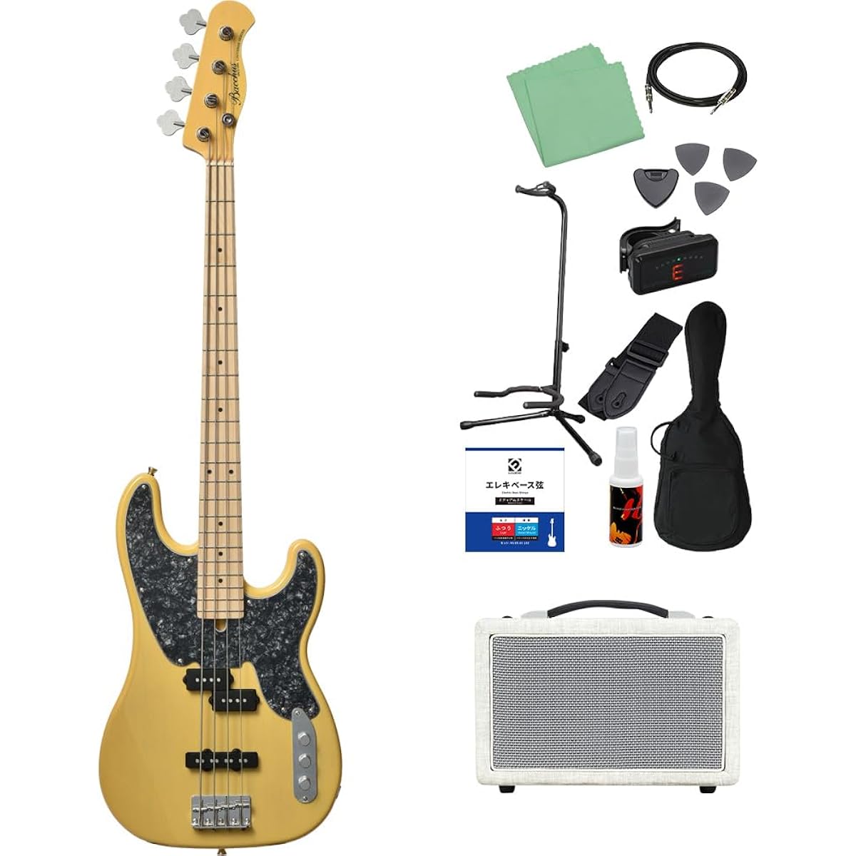 Bacchus BTB-PJ/M/MH BBD bass beginner 12-piece set [Shimamura Music's best-selling bass amp included] PJ type Bacchus
