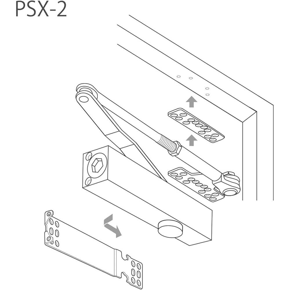 Nippon Door Check Manufacturing Co., Ltd. New Star PSX-2 Replacement Door Closer Silver