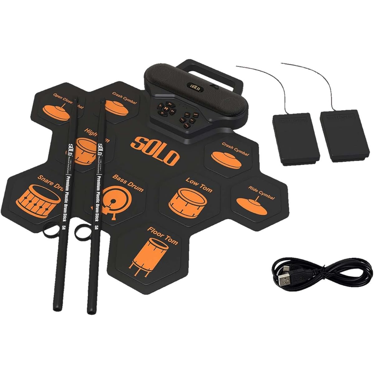 Tachiuwa Digital Electronic Drum Set Desktop Drum Kit for Adults Girls Boys Kids