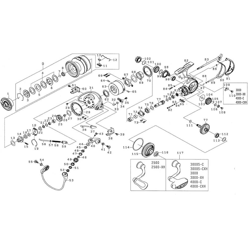 DAIWA Genuine Parts 21 Rubias Airity LT4000-CXH Spool (2-12) Part Number: 9 Part Code: 128E28