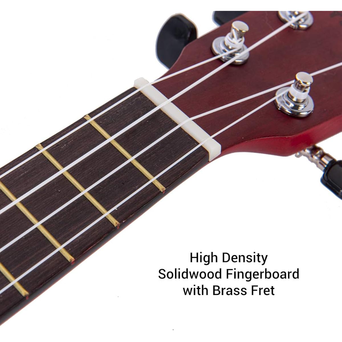 JMFinger Soprano Ukulele Beginner 21 Inch Sapele Plywood Kids Ukulele Kit with Gig Bag Strap Digital Tuner Wine Red