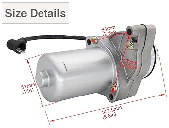 3 Bolt Starter 125cc 110cc 100cc 90cc 70cc 50cc Tao Tao ATV Dirt Bike Go Kart 4 Wheel Pit Bike 3 Bolt Starter Motor with Line