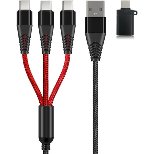 USB-C Charger for DJI Mini 3 Pro Avata Drone Mavic 3 Air 2S 3-in-1 Charging Cable Cord 4ft