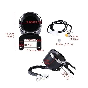 LED Indicator Odometer Fits for Suzuki Universal Motorcycle Digital LCD Odometer Speedometer Tachometer Fuel Gauge