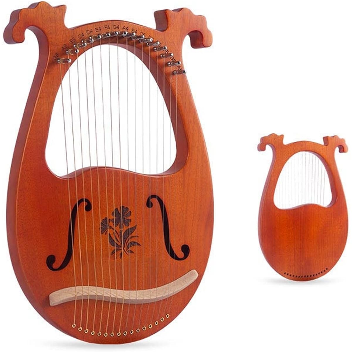 WowZza Harp 16 19 String Wooden Lyre Harp Classical Musical Instrument with Tuning Tool/C-16 String