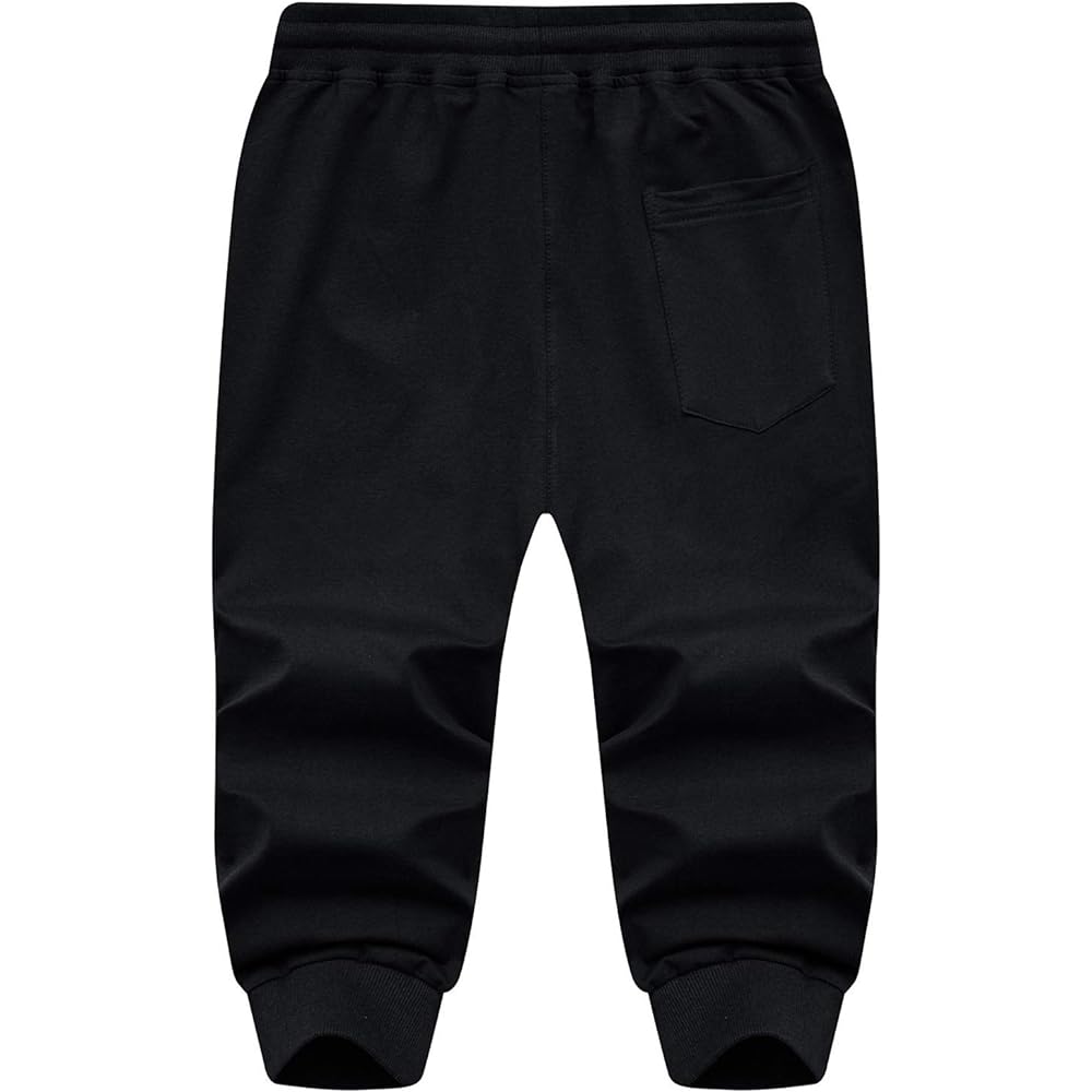3/4 Length Pants, Jersey, Jogger, Training Pants, Men's, Sweat Absorbent, Half Pants, Running Pants, Sports Gym, Fitness Pants, Muscle Training Pants