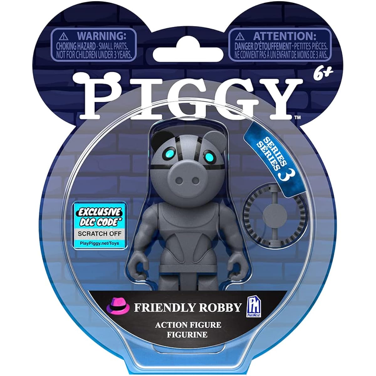 Piggy Friendly Robbie Action Figure (3.5-inch Buildable Toy Series 3) [With DLC Items]