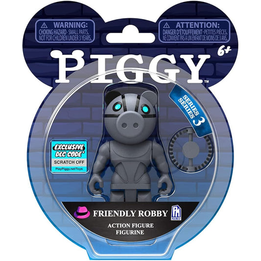 Piggy Friendly Robbie Action Figure (3.5-inch Buildable Toy Series 3) [With DLC Items]