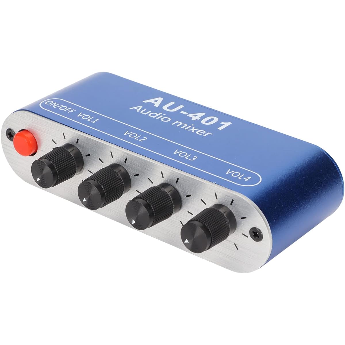 Stereo Sound Mixer 4 In 1 Out Volume Adjustment Audio Mixer 3.5mm Sound Selector Amplifier for PC Laptop Headphones