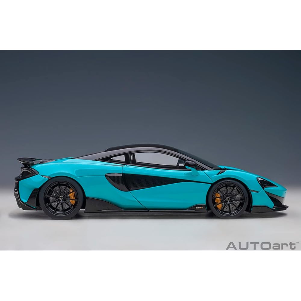 AUTOart 1/18 McLaren 600LT Light Blue Pearl/Carbon Roof Finished Product 76083