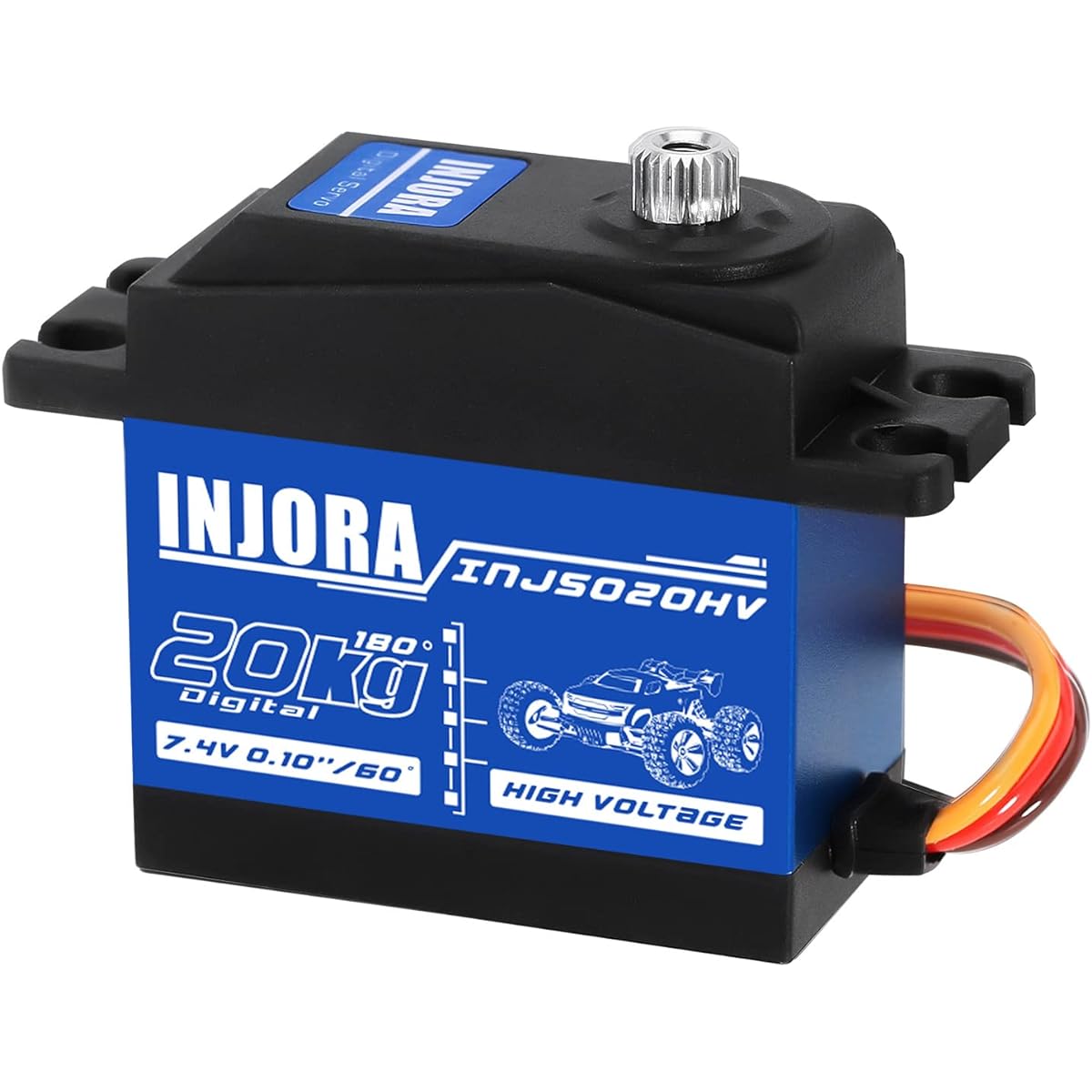 INJORA 20KG Digital Servo High Voltage Waterproof Servo 1/10 RC Car ARRMA KRATON Upgrade