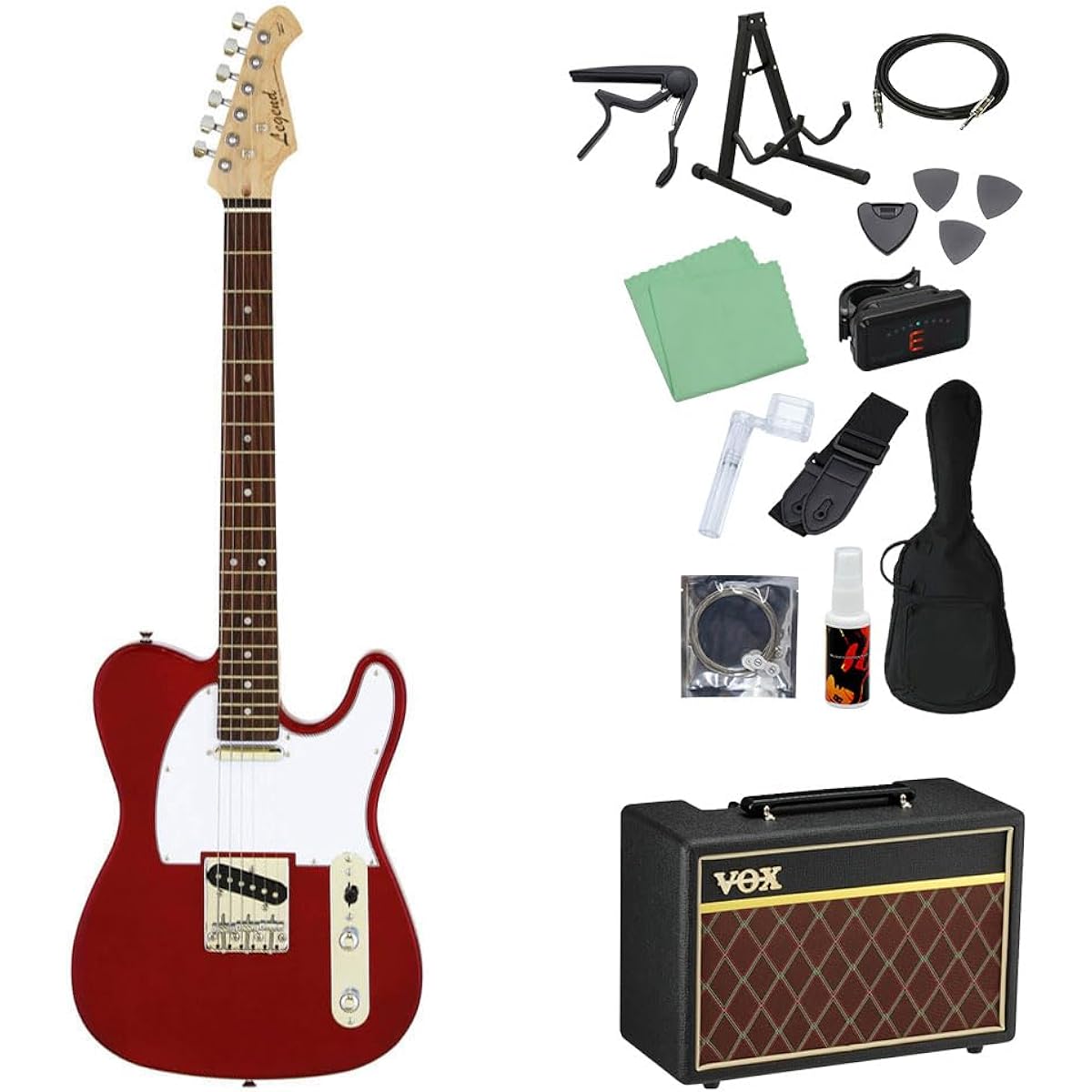 LEGEND LTE-Z Electric Guitar Beginner 14-piece Set [With VOX Amplifier] CA Telecaster Type Legend