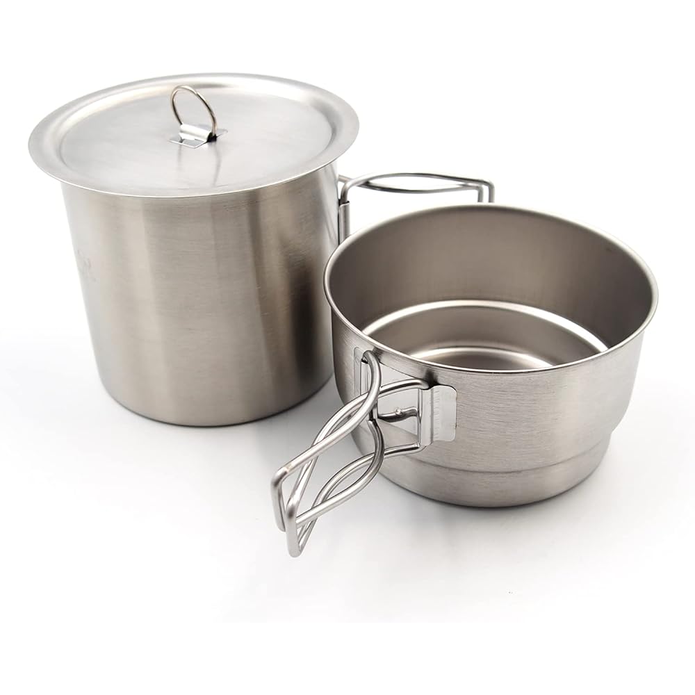 [Made by Tsubame Sanjo] Village Blacksmith 2WAY Stainless Steel Solo Rice Cooker (Rice Cooker Set) with Storage Bag MK-6026 You can cook rice on the lower shelf and cook on the upper shelf at the same time!