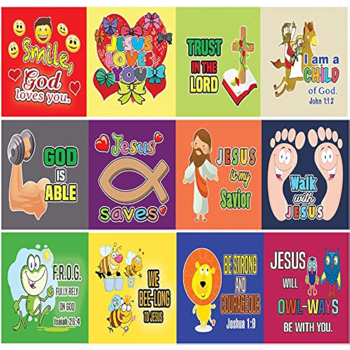 Christian God is Love Affirmation Sticker Series - 5 sheets