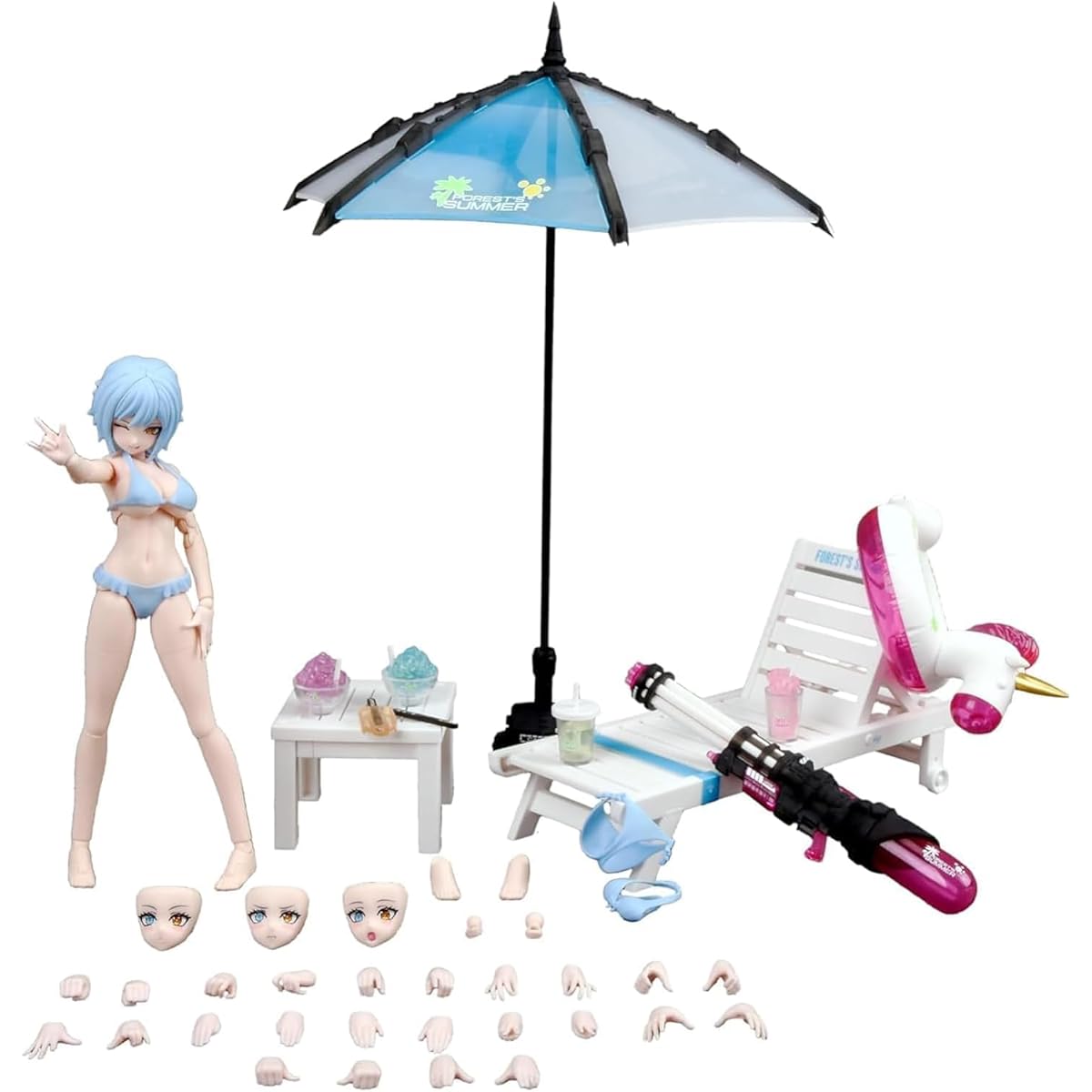 Pipigirl Nuke Matrix Genuine Licensed 1:12 Action Figure Summer in the Forest Vivian Haya Detachable 5.9" Anime Style Collectible Action Figure Kit