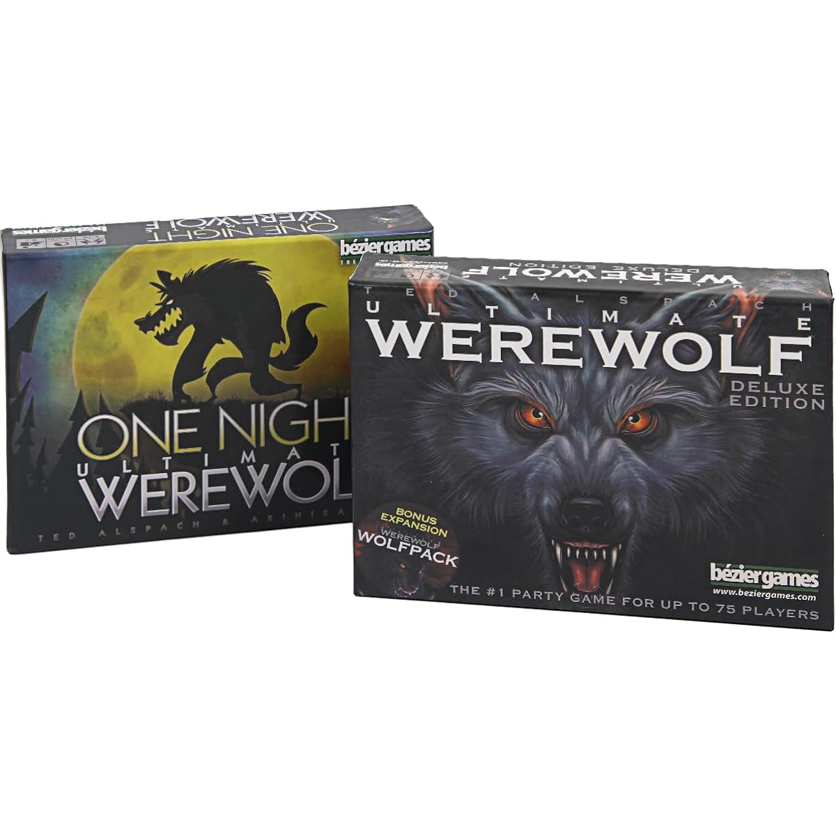 Ted Alspach Ultimate Werewolf Deluxe Edition and One Night Ultimate Werewolf Daybreak Board Game KO Version (2 Pack)