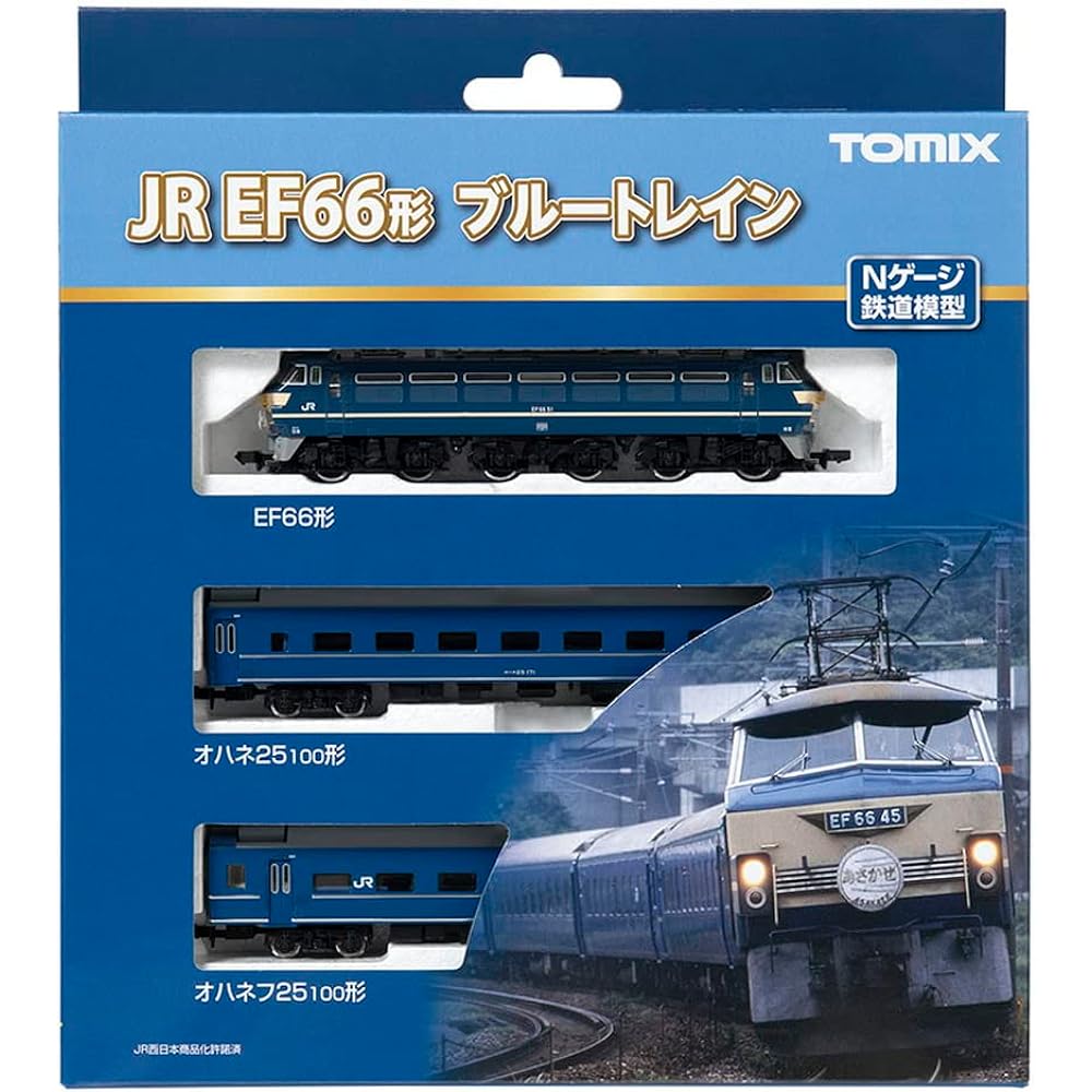 TOMIX N Gauge JR EF66 Type Blue Train Set 98388 Railway Model Electric Locomotive