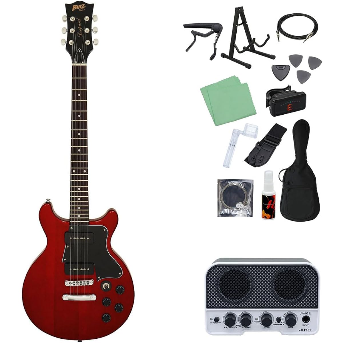 Blitz by AriaProII BLP-SPL/DC 14-piece electric guitar beginner set [with Bluetooth mini amp] WR Les Paul Special type double cutaway Blitz