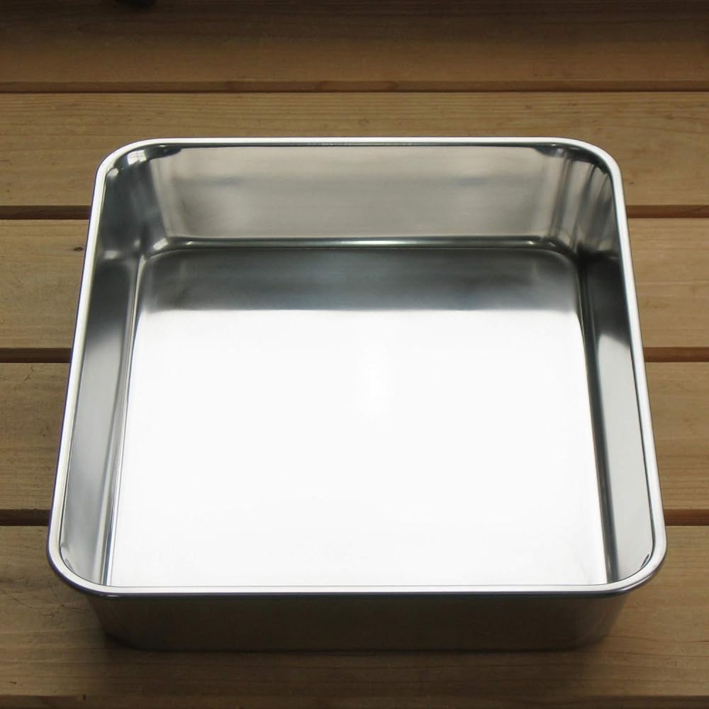 Nagao Tsubame Sanjo Square Bat Lid Net L Size Set for Preparation 18-8 Stainless Steel 15 Pieces Made in Japan