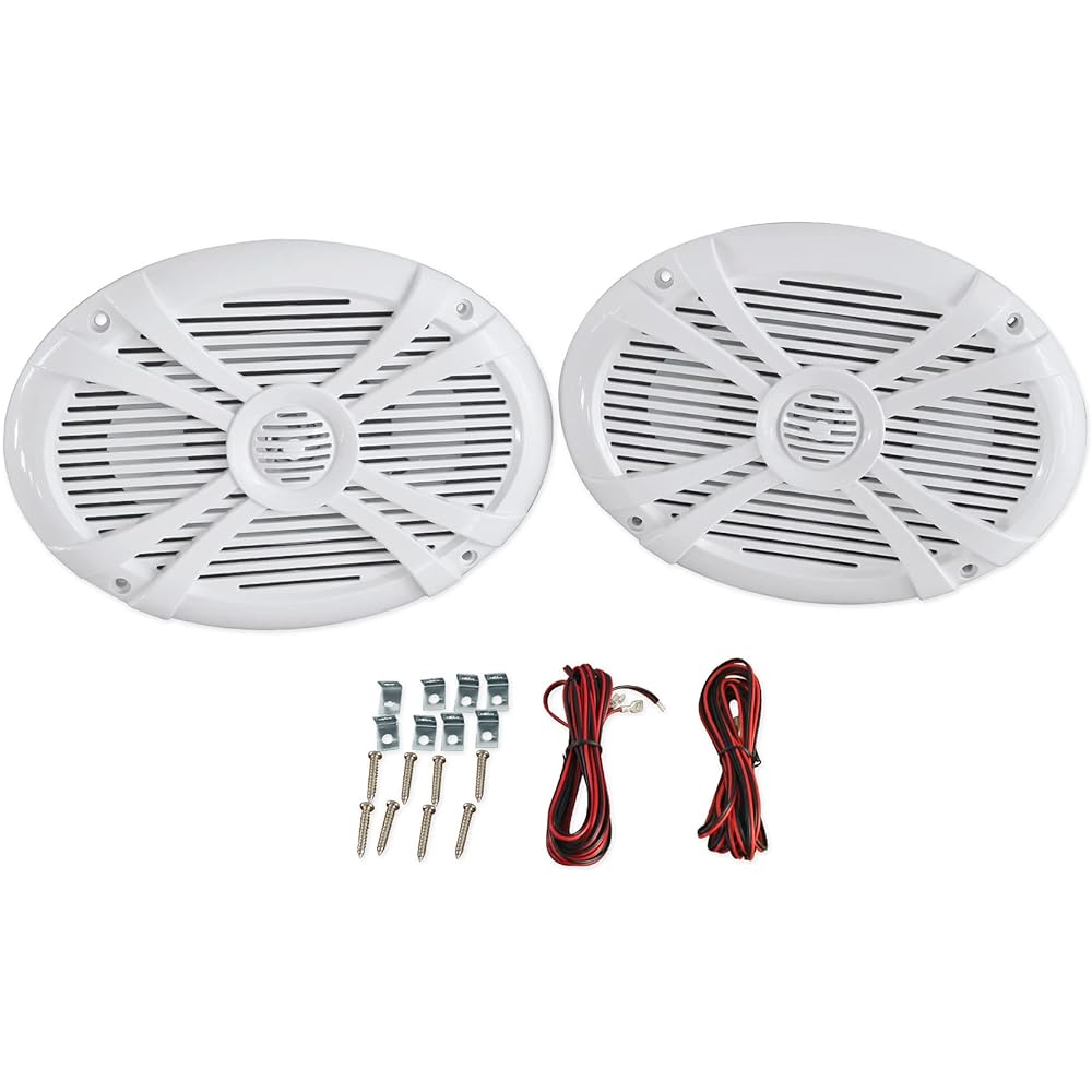 Rockville Rmc65b Pair 6.5" 600W Waterproof Marine Boat Speakers 2 Way Black 8 inch Rmc80lb