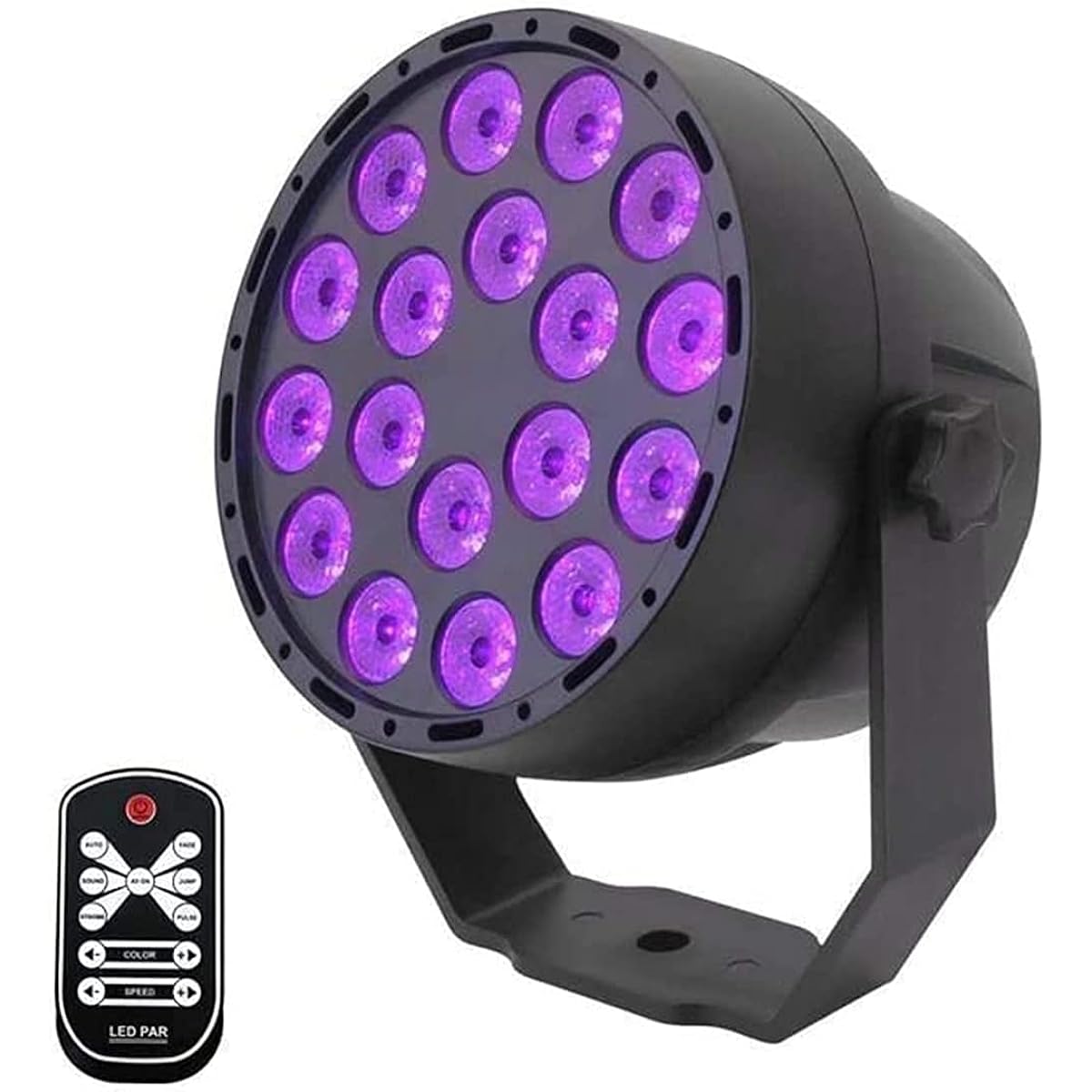 LED Par Lights for Church Night Club Party DJ Disco Club Party Dance Wedding Bar (Black)