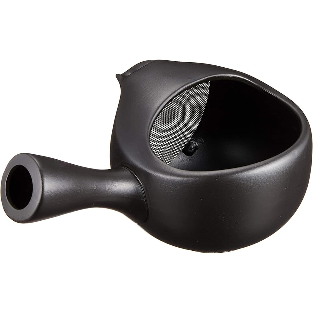 Set of 3 Teapot Without Lid Teapot Black Clay (Flat Ami) [280cc] Earthenware [Restaurant, Inn, Japanese Tableware, Restaurant, Commercial Use, Tableware, Tableware]