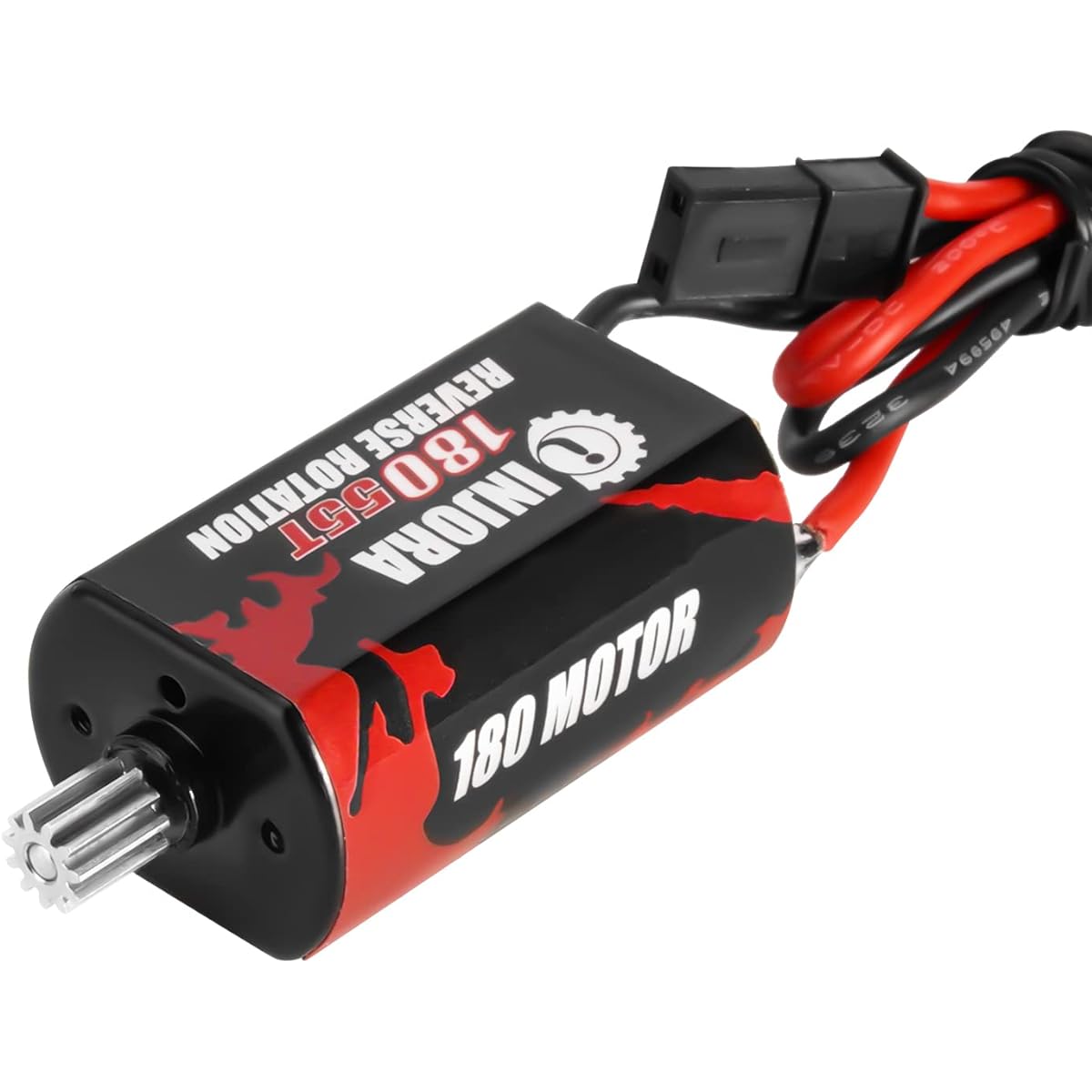 INJORA 180 Brushed 55T Motor with Stainless Steel Pinion TRX4M Defender Bronco K10 High Trail F150 1/18 RC Crawler Upgrade