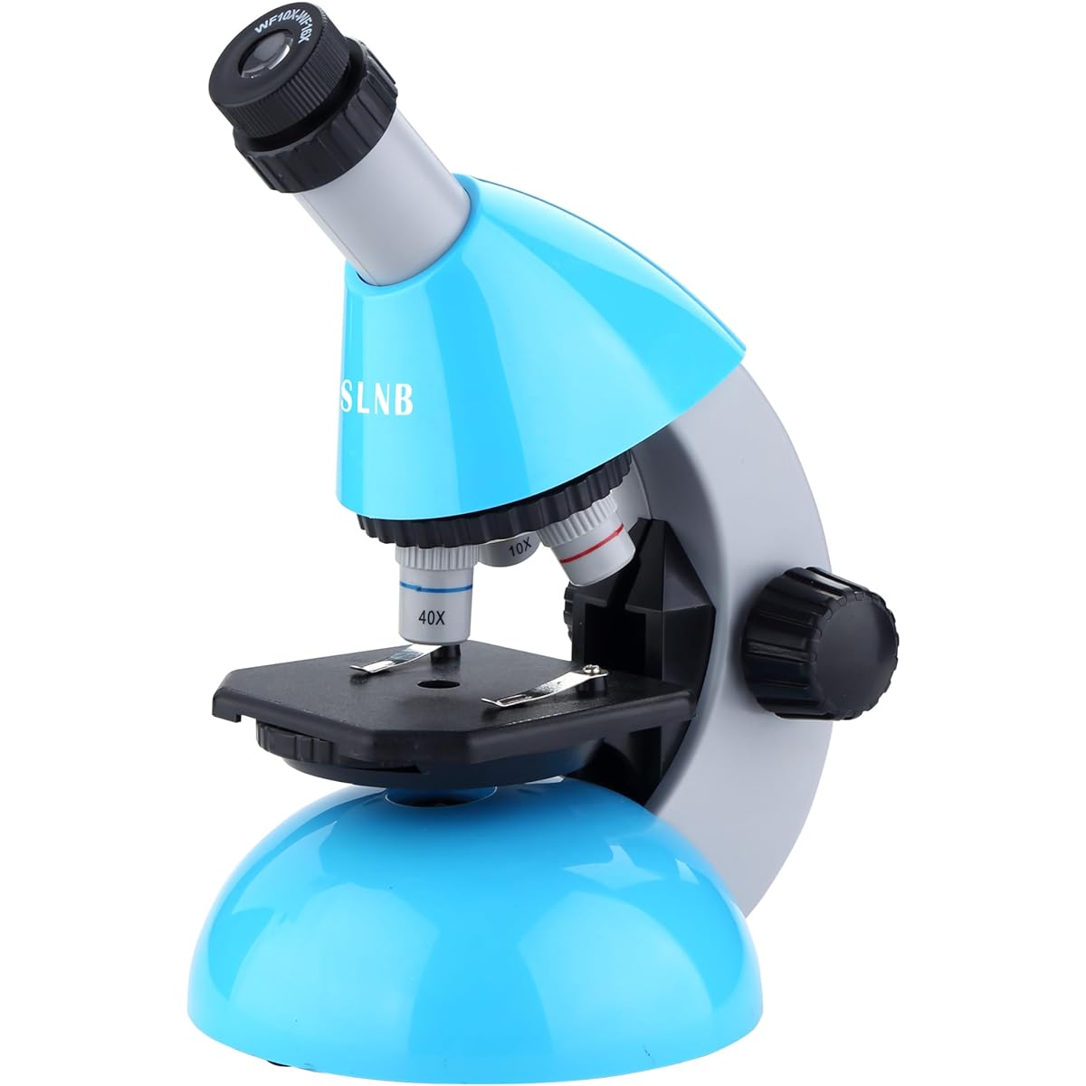 ESSLNB Kids Microscope, Science Microscope Kit for Kids, 40X-640X LED Beginner Microscope, Kids Science Slides, Children's Microscope with 10X/16X Zoom Eyepiece and Eyecup