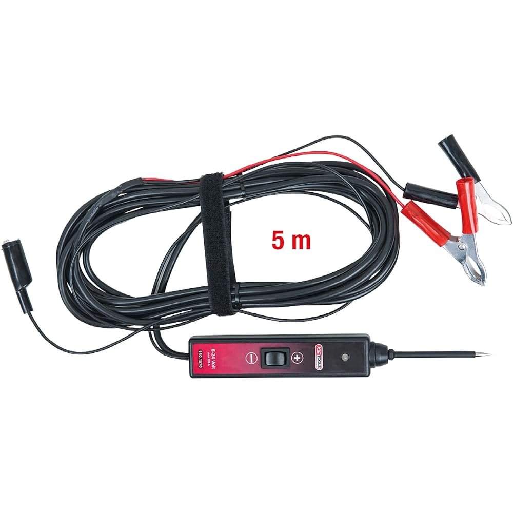 KS TOOLS Test probe 6-24V DC with 5 m cable 150.1670