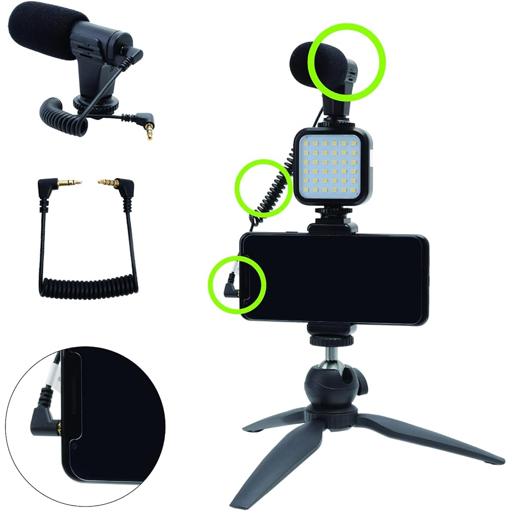 ETSUMI VLOG starter kit β (microphone, LED light, holder, table, tripod) VE-2256