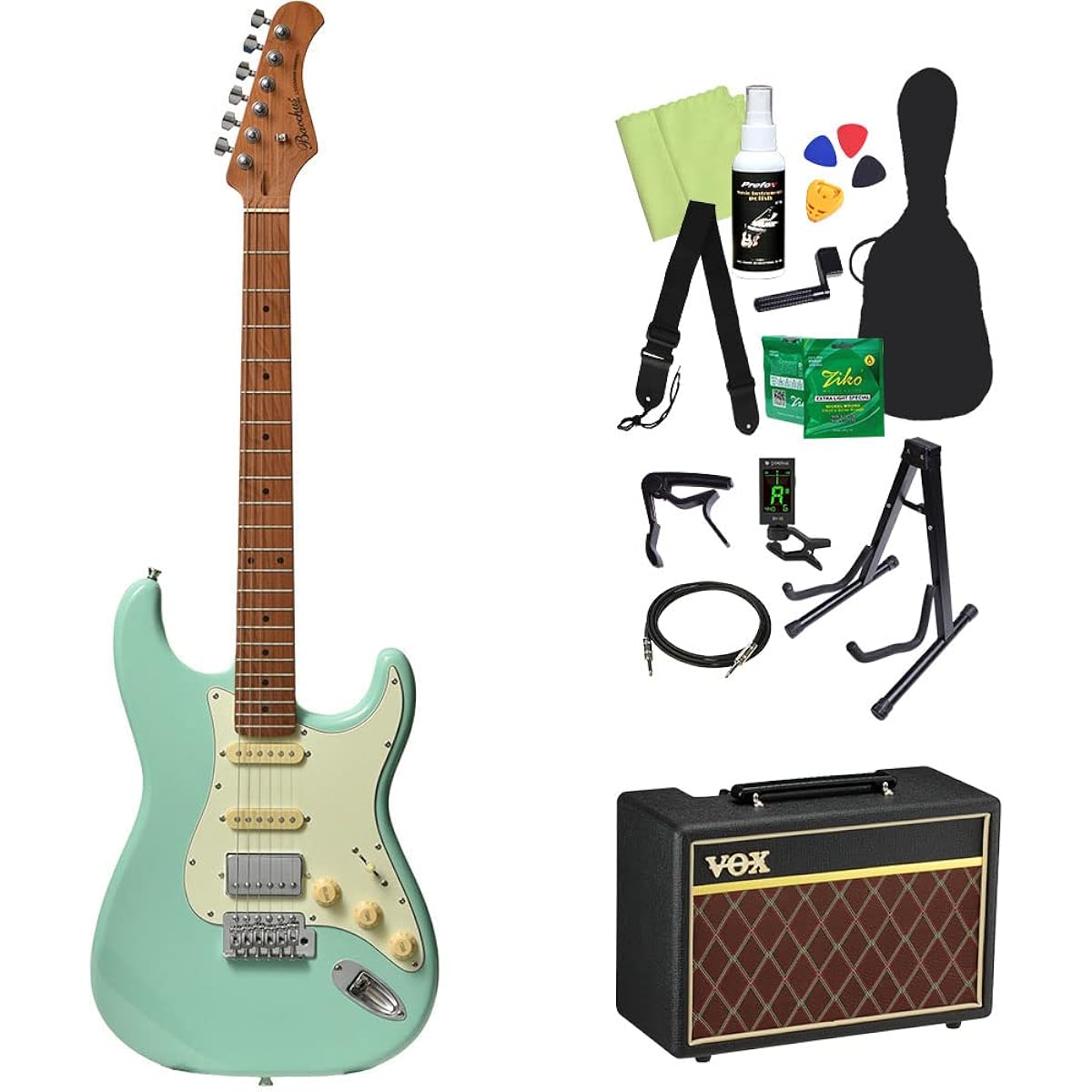 Bacchus BST-2-RSM/M 14-piece electric guitar beginner set [with VOX amplifier] SFG Strat type roasted maple neck Bacchus