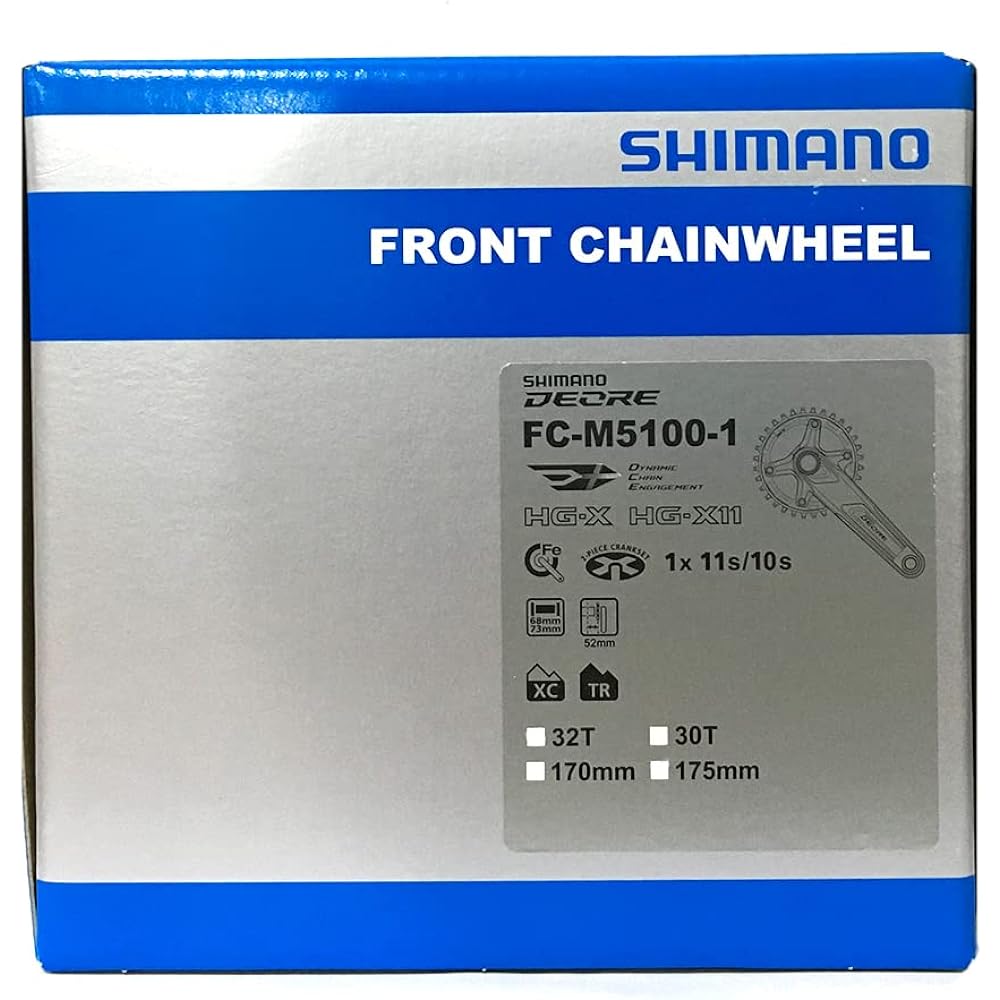 SHIMANO Crankset FC-M5100-1 10/11s 175mm 30T EFCM51001EXA0 DEORE
